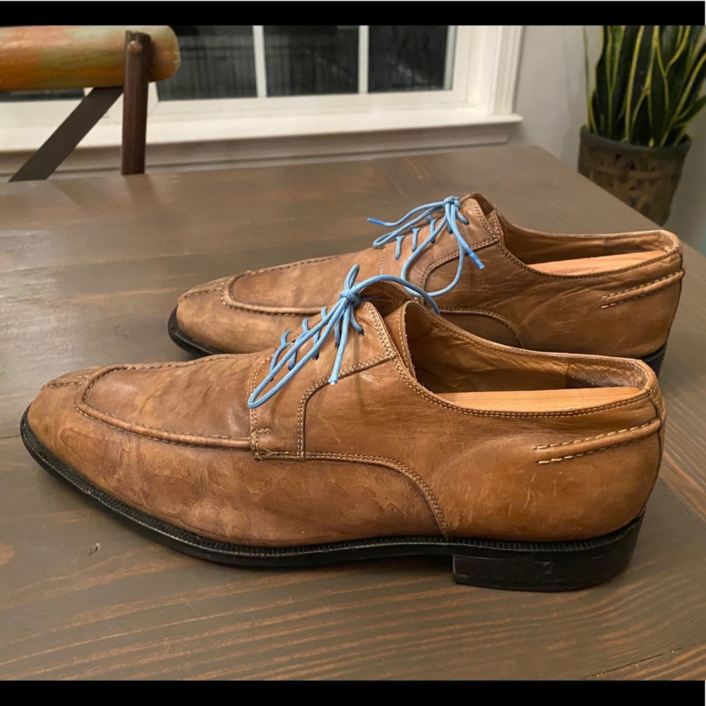Men’s Distressed Leather Saks Ave Shoes Sz 11